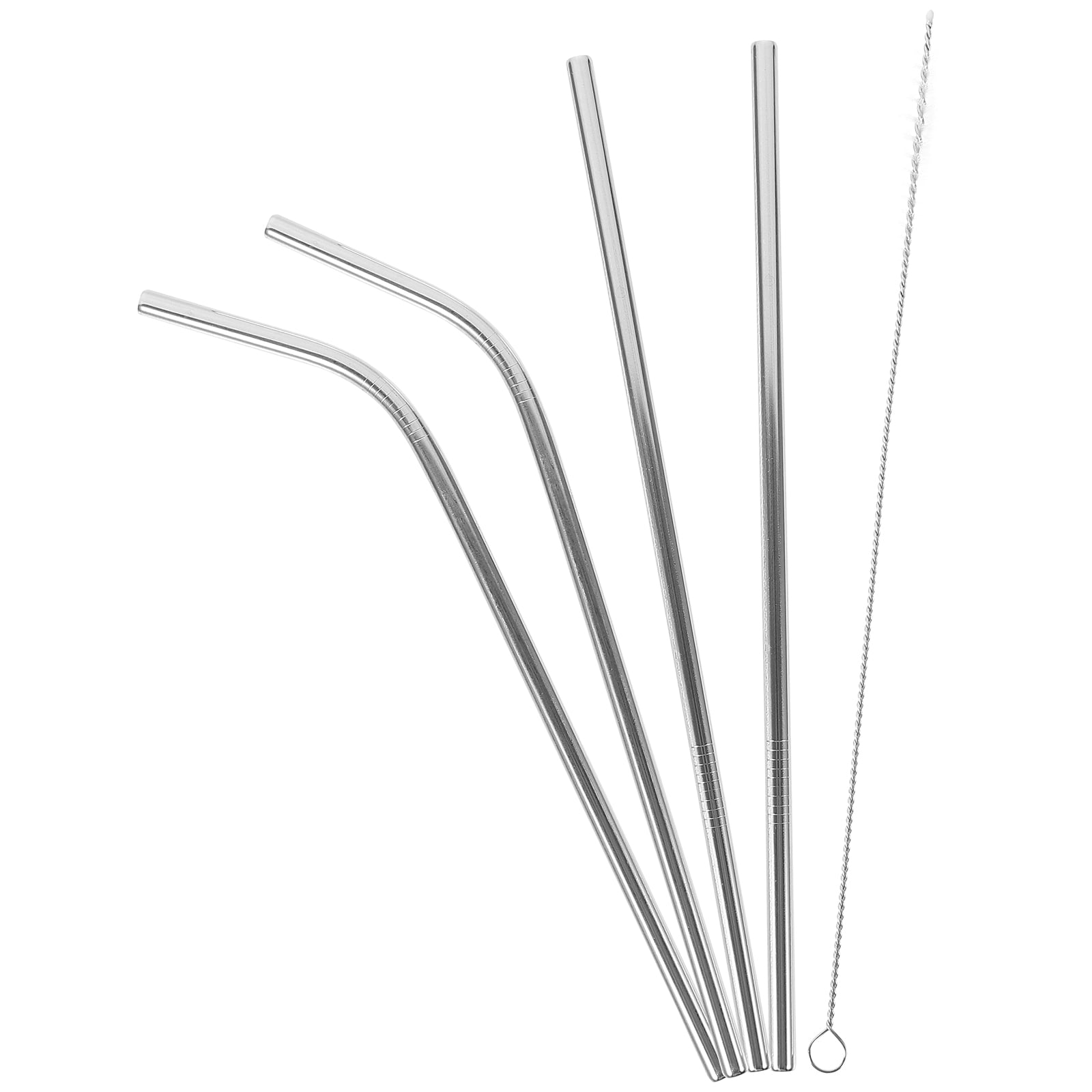 1 Set Reusable Straws Stainless Steel Straws Beverage Straws Drink