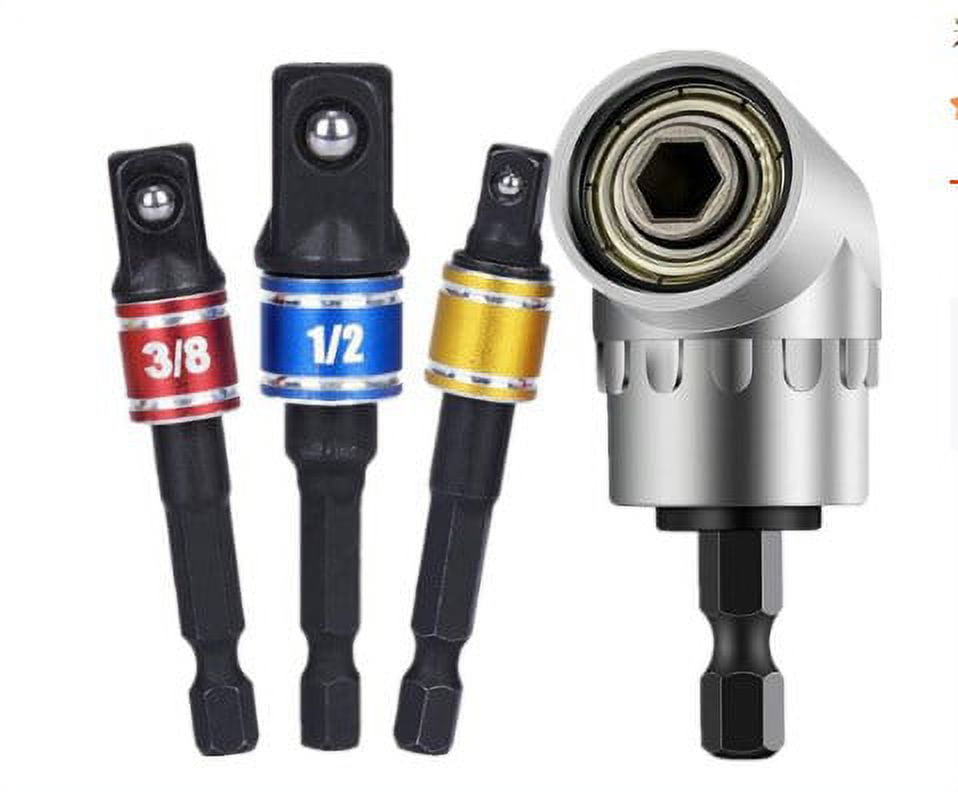 1 Set Right Angle Drill Attachment Socket Drill Adapter Impact Drill Adapter