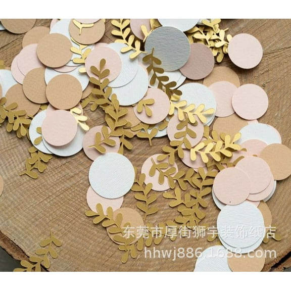 1 Set Round Dots Leaf Confetti Wedding Party Confetti Balloon Filling Confetti Decor