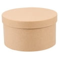 1 Set Round Kraft Paper Box Cookie Paper Container Cake Container