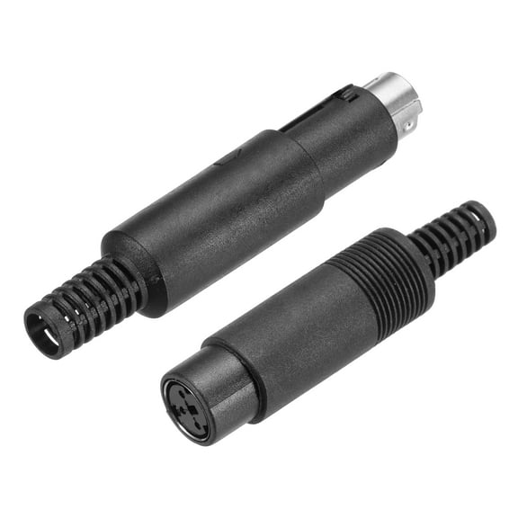 1 Set S-Video DIN Mini Socket 3 Pin Signal Transmission Mini Din Plug Mini Din Connector(PS/2 Male and Female Plug)