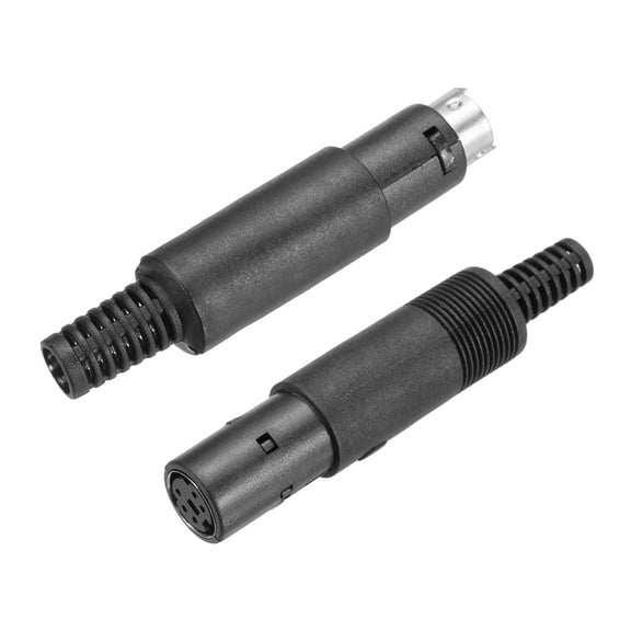 1 Set S-Video DIN Mini Socket 5 Pin Signal Transmission Mini Din Plug Mini Din Connector(PS/2 Male and Female Plug)