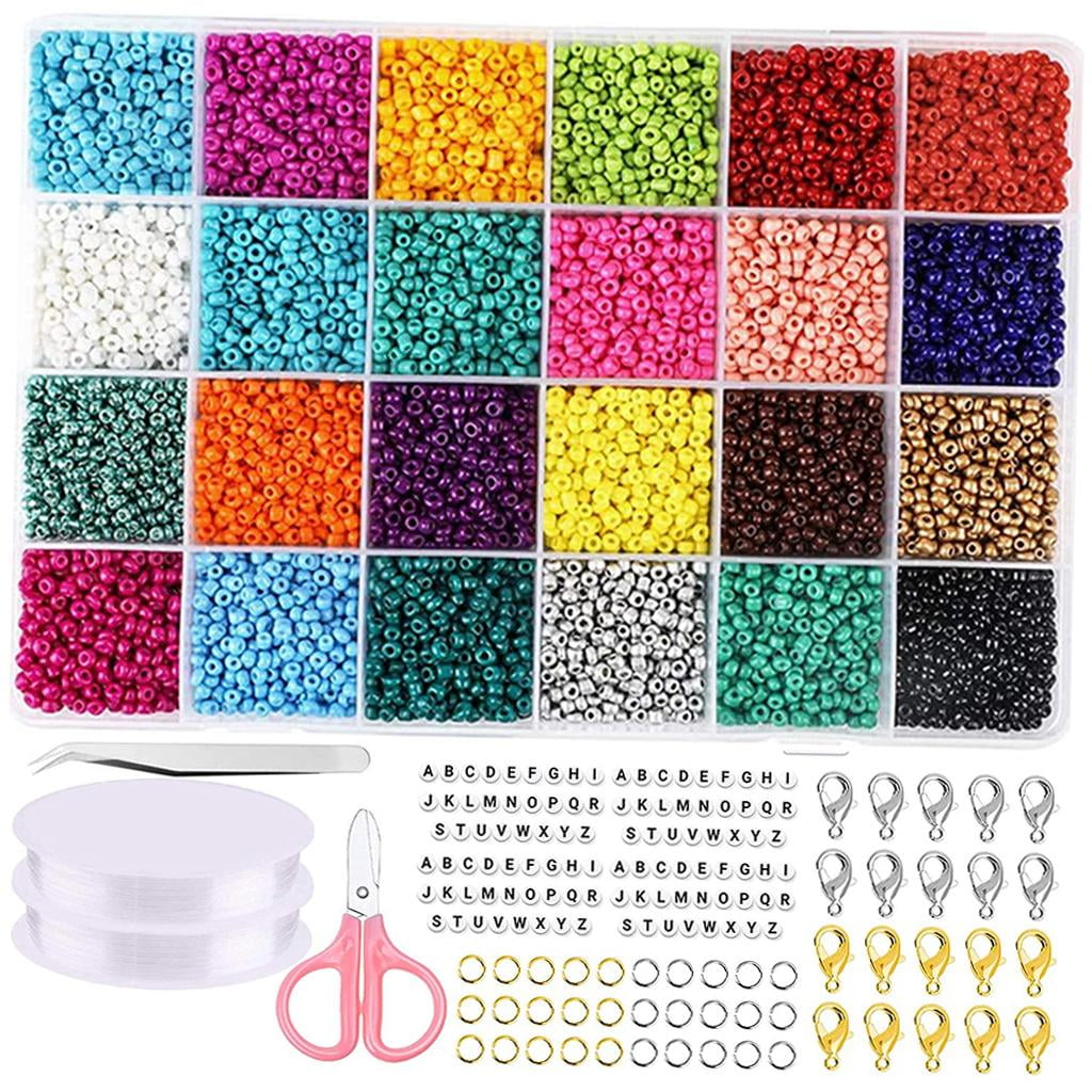 Hvxrjkn Clay Beads Flat Round 2340-2700pcs, Handmade Loose Spacer Bead, Flat Round Beads, Vinyl Disc Beads for Jewelry Making Necklace Bracelet, Kids