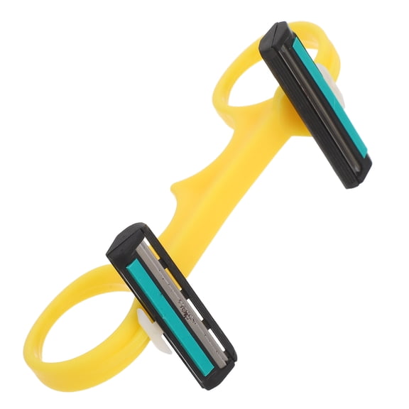 1 Set Self Bald Head Razors 2-in-1 Beard Shaver Fast Bald Hair Clippers Double Heads Manual Haircut Trimmer for Quick Body Beard Shaving Grooming Tools