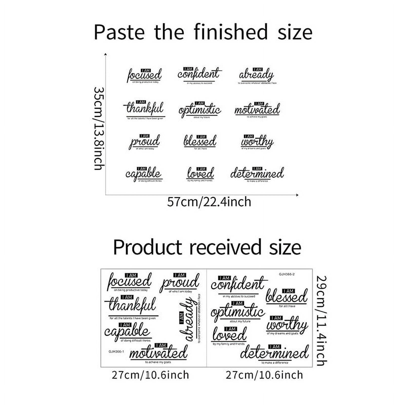 1 Set Selfadhesive Proverb Wallpapers Removable Wall Decals Decorative