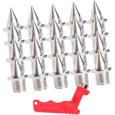 1 Set Shoe Spikes Running Accessories Lady Parts Outdoor Stuff Track Spikes Replacement Spikes Shoes Nail with Wrench Track and Field Spike Wrench Hard Steel Track Spike Steel Nail
