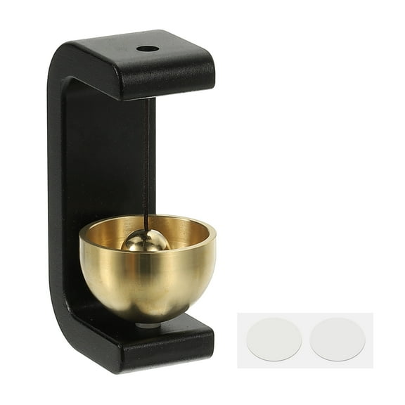 1 Set Shopkeepers Bell, Metal Door Chime Hanging Door Bell Self-adhesive Hanging Jingle Bells for Door Opening Business When Entering Refrigerator Car, C-Shape, Black