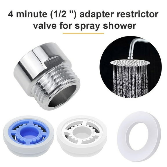1 Set Shower Flow Reducer Limiter Water Saving 6 8 L/Min Hose Restrictor Regulator​ 1/2 Inch Bathroom Shower Flow Restrictor