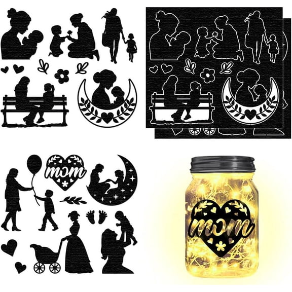 1 Set Silhouette Paper for Lighting Decoration Paper Cut Light Box Fairy 150x170mm 4pcs/set