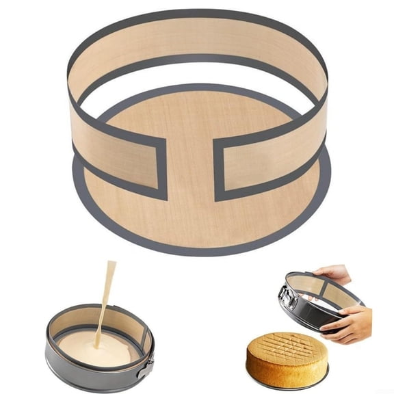 1 Set Silicone Baking Mat for Springform Pan 9 Inch, Non-stick and Easy-clean Springform Protector, Prevent Cake From Sticking To Side and Bottom for Cheesecake Pan