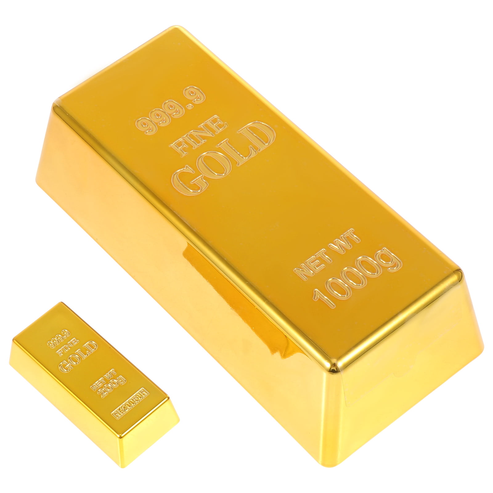 1 Set Simulation Plastic Gold Bars Photo Props Props Party Activity