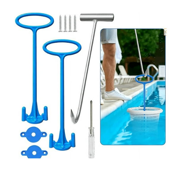 1*Set Skimmer Clearance! Pool Cleaning Basket Hook Swimming Pool Cleaning Basket Handle Swimming Pool Pipe Filter Slag Pool Handle