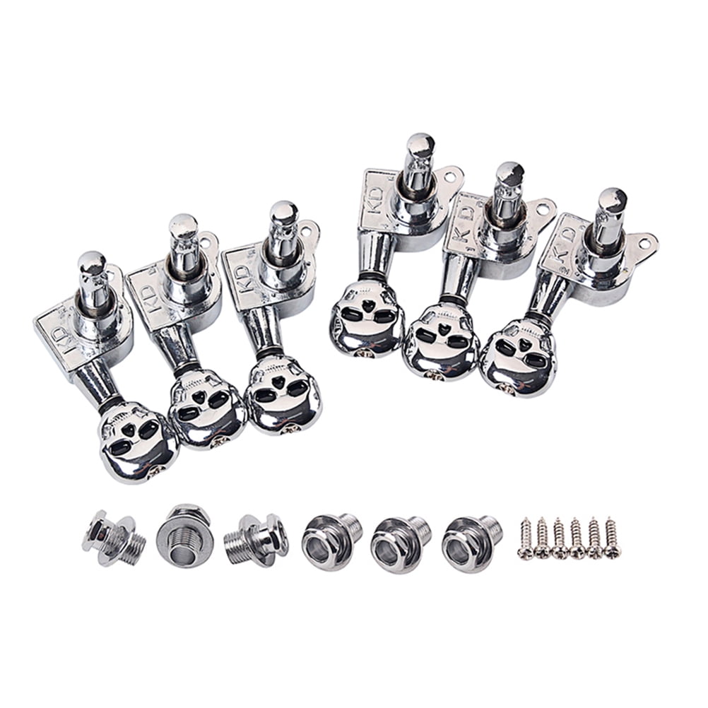 1 Set Skull Shape Vintage Style Guitar Machine Heads 6R Tuning Pegs for