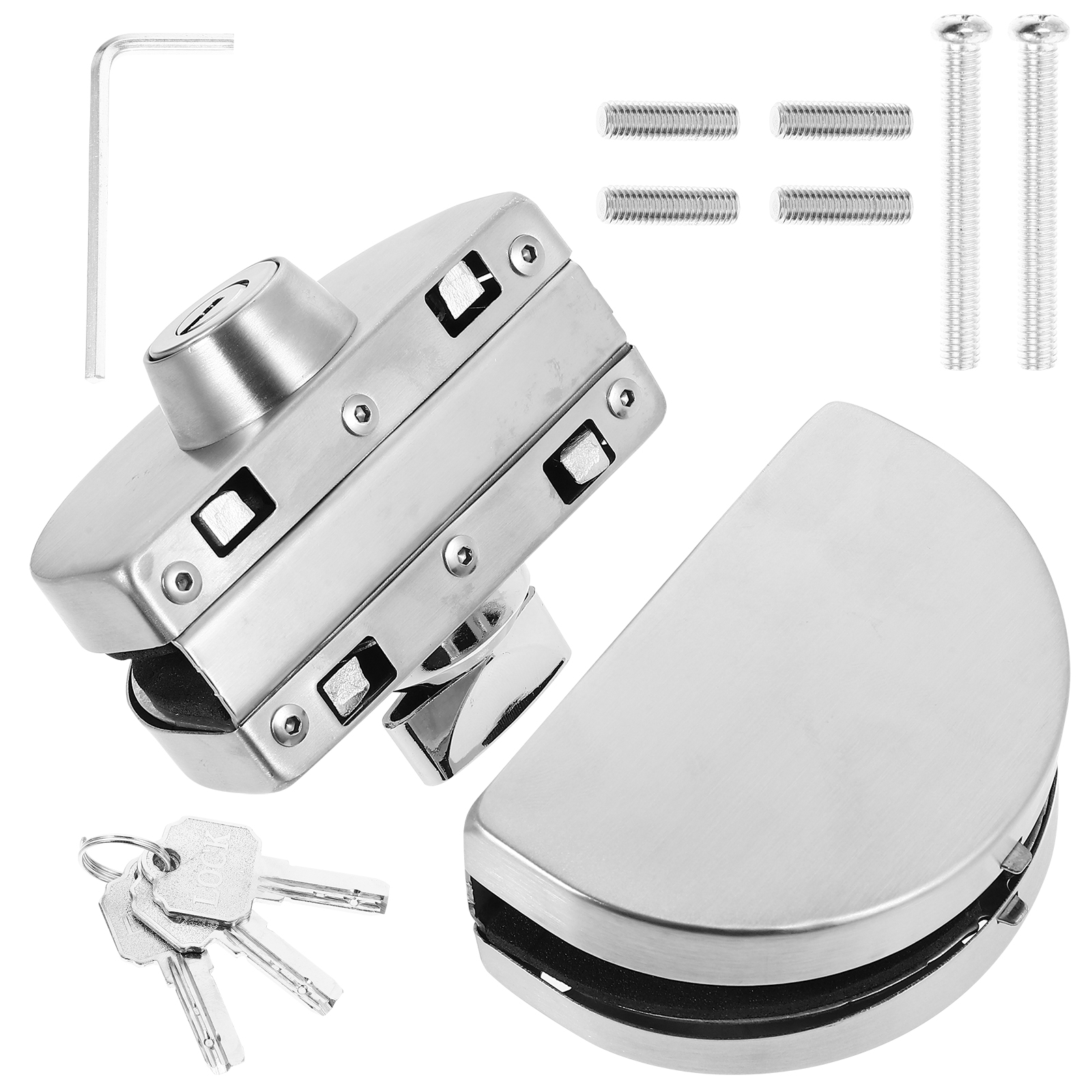 1 Set Sliding Door Lock Roller Door Lock Sliding Glass Door Handle With Lock