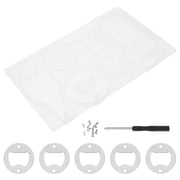 HONITANO DIY Bottle Opener Mold Silicone and Iron for Resin Casting White 1Set