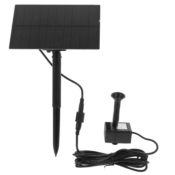 PBPBOX Solar Features Solar Water Pump Black Plastic 1 Set Outdoor Decor Garden