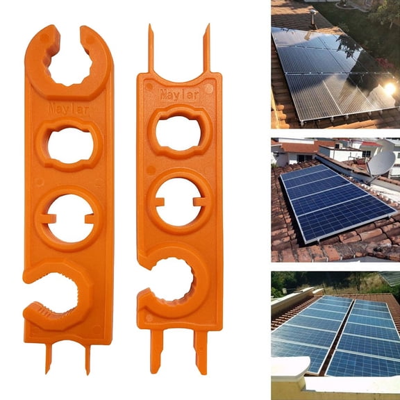 1 Set Solar Socket Wrench Light Weight Non-Slip Orange Wear Resistant Abs Home Improvement Portable Stable Quality High Quality