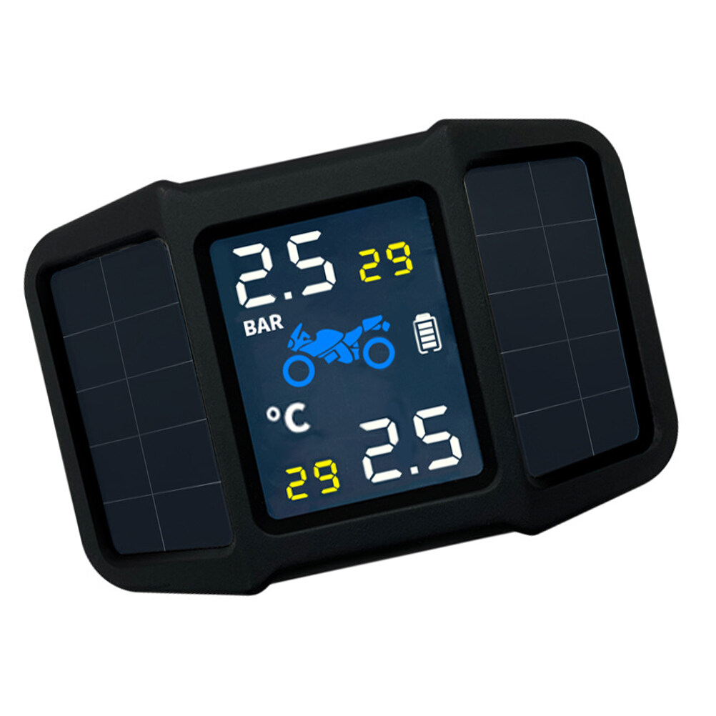1 Set Solar Tire Pressure Sensor Motorcycle Tire Pressure Monitor