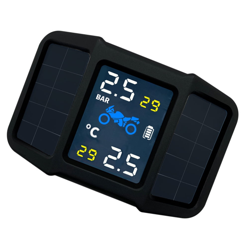 1 Set Solar Tire Pressure Sensor Motorcycle Tire Pressure Monitor