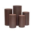thumbnail image 1 of 1 Set, Spandex Pillar Covers for Metal Cylinder Pedestal Stands 5 Pcs/Set - Chocolate Brown Covers ONLY/Cylinder Pedestal Stands NOT INCLUDED, 1 of 4
