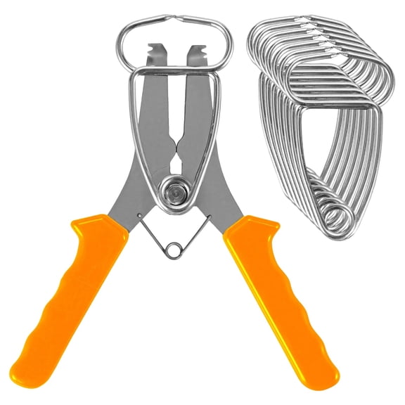 1 Set Spring Clamp Spreader Tool Kit, 8 Long-Lasting Stainless Steel Miter Clamps for Woodworking, Picture Frame, Trim & Molding Fastening DIY Projects