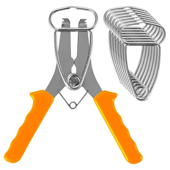1 Set Spring Clamp Spreader Tool Kit, 8 Long-Lasting Stainless Steel Miter Clamps for Woodworking, Picture Frame, Trim & Molding Fastening DIY Projects