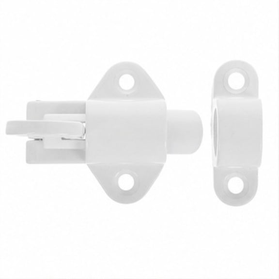 HONITANO Self-Closing Spring Door Latch, White, Aluminum, Durable, Quick Locking 1Set
