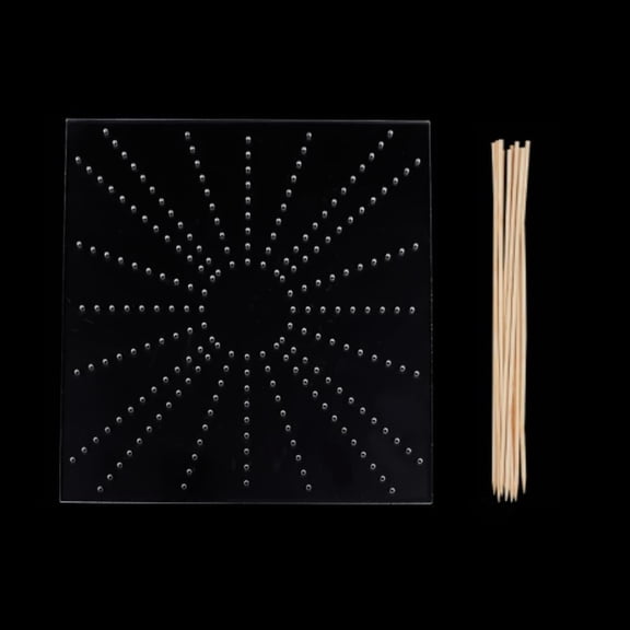 1 Set Square Acrylic Crochet Blocking Board Knitting Loom with Stainless Steel Pin for Making Cushions Scarves Hats Headbands Shawl Clear for Handmade
