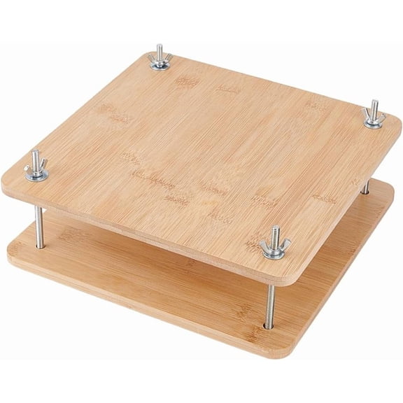 1 Set Square Bookbinding Tool with Screw & Nut Wood Book Binding Machine Moccasin 250x250x9mm art