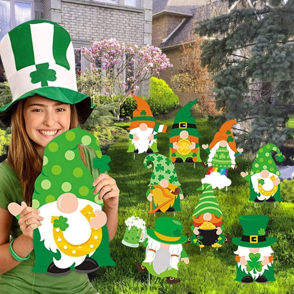 1 Set St Patricks Day Decorations Outdoor Yard Signs with Stakes - St Patricks Day Yard Decorations Outdoor - St Patricks Day Yard Decor Outdoor Lawn Decorations