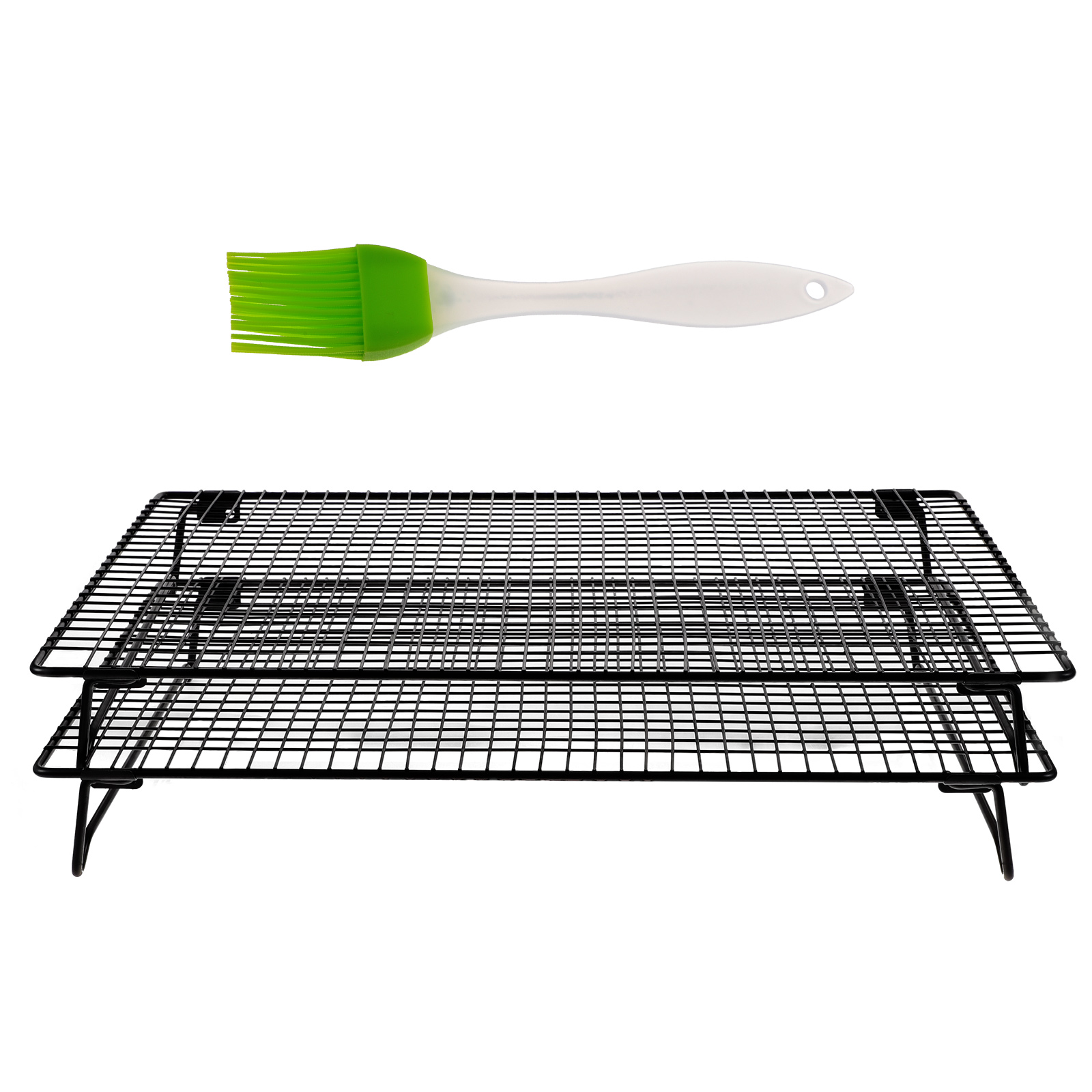 1 Set Stackable Cooling Rack for Baking TwoTier Wire Cooling Rack with