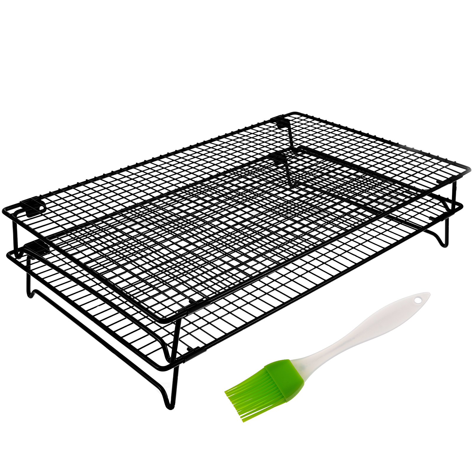 1 Set Stackable Cooling Rack for Baking TwoTier Wire Cooling Rack with