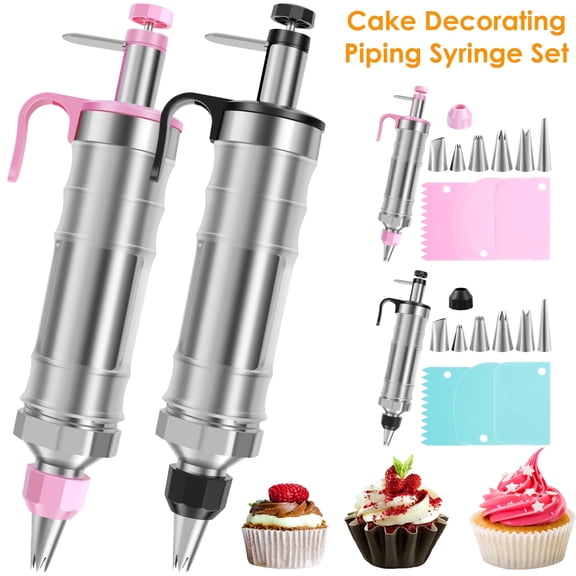1 Set Stainless Steel Aluminum Icing Injector Professional Viscous Extrusionblack)