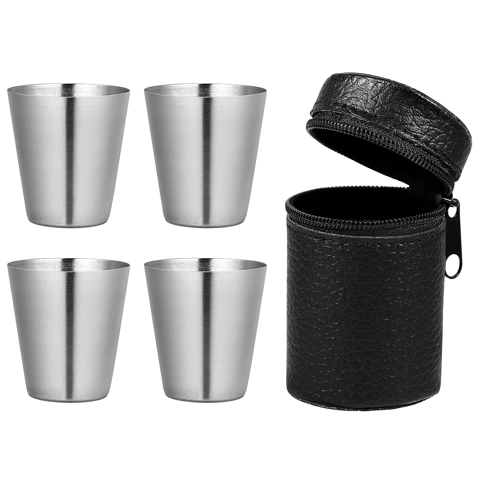 1 Set Stainless Steel Cups Portable Small Cups Camping Picnic Wine