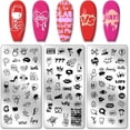 thumbnail image 1 of 1 Set Stainless Steel DIY Nail Art Templates Mixed Shapes Template Tool Rectangle 12x6cm 3pcs/set, 1 of 7