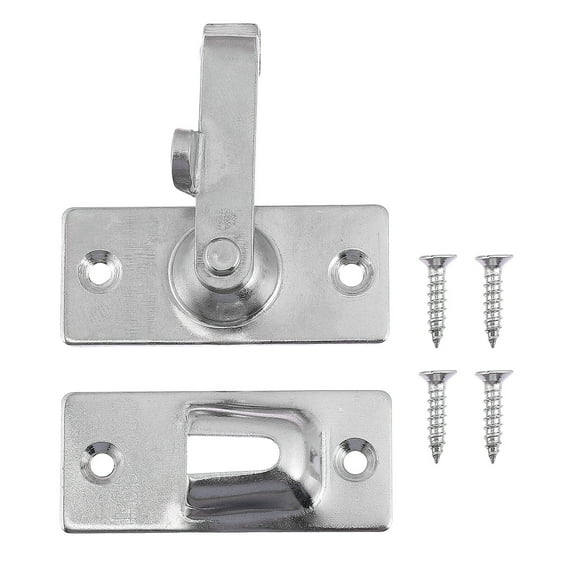 1 Set Flat Door Latch Stainless Steel Safety Buckle Anti Pick