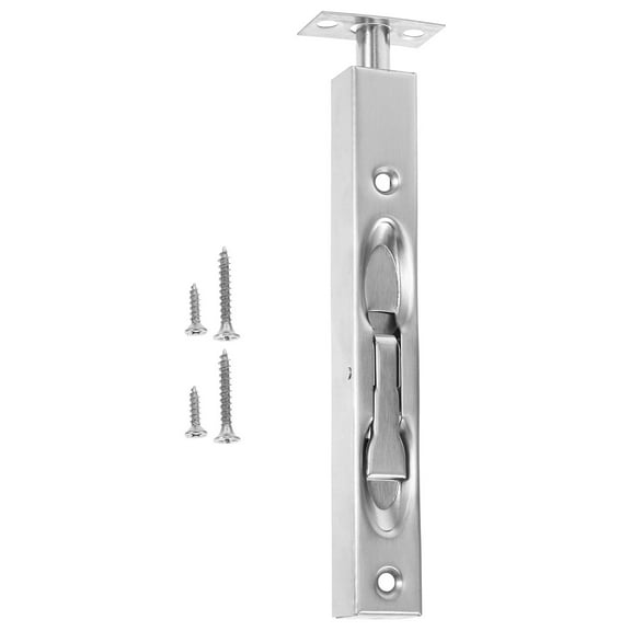 1 Set Stainless Steel Hidden Flush Bolt Door Latch Flush Latch Bolts For Wood Door Double Doors French Doors Garage Doors Silver