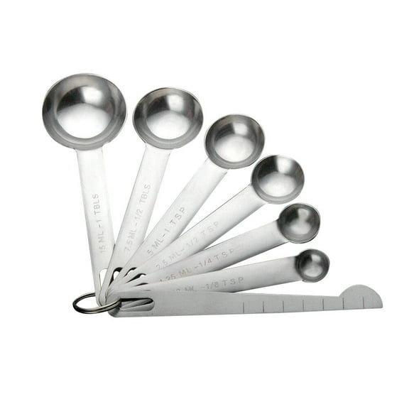 1 Set Stainless Steel Measuring Spoons Assorted Size Spoons Kitchen Tools for Liquid Spice Powder