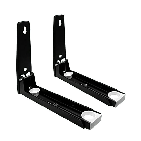 1 Set Stainless Steel Microwave Shelf, Wall Mount Stainless Steel Microwave Mount Bracket, Retrackable Foldable Wall Mounted Stand Holder Rack for Kitchen