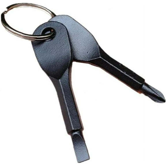 1 Set Stainless Steel Screwdriver Key Chain Mini Multifunction Slotted Screwdrivers Keychain Pocket Repair Tool