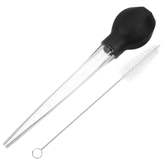 1 Set Barbecue Baster with and Basting Brush for Cooking, Baking, Turkey, Grilling, and Roasting
