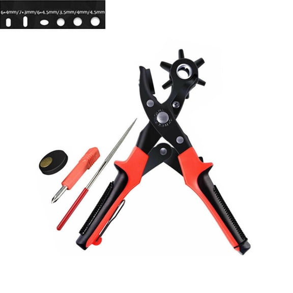 1 Set Steel Rivets Eyelets Belt Leather Hole Puncher Pliers Press Grommets Round Flat Oval