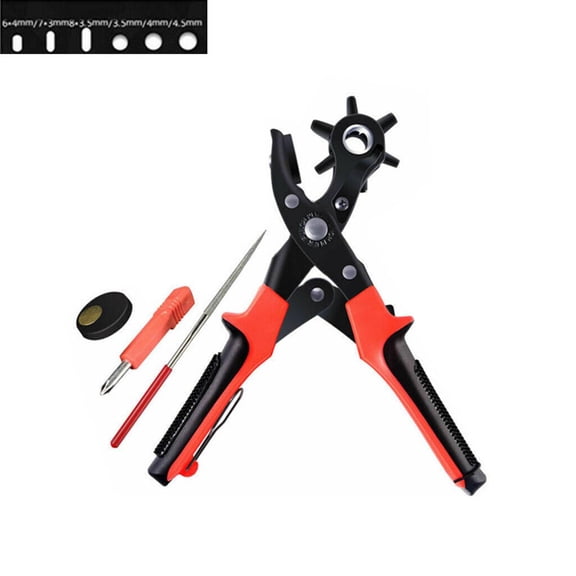 1 Set Steel Rivets Eyelets Belt Leather Hole Puncher Pliers Press Grommets Round Flat Oval