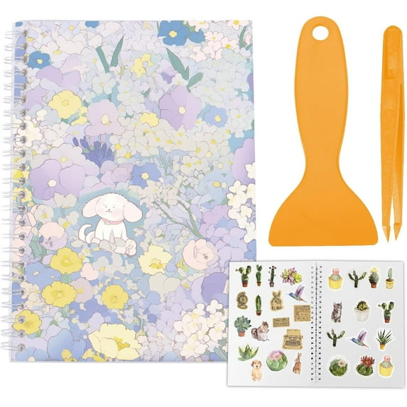 1 Set Sticker Collection Book Hand Account Release Paper Dog 210x148mm