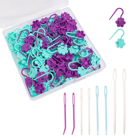 1 Set Stitching Markers Knitting Markers Crochet Markers Large Eye Sewing Needle Yarn Needle Knitting Accessories