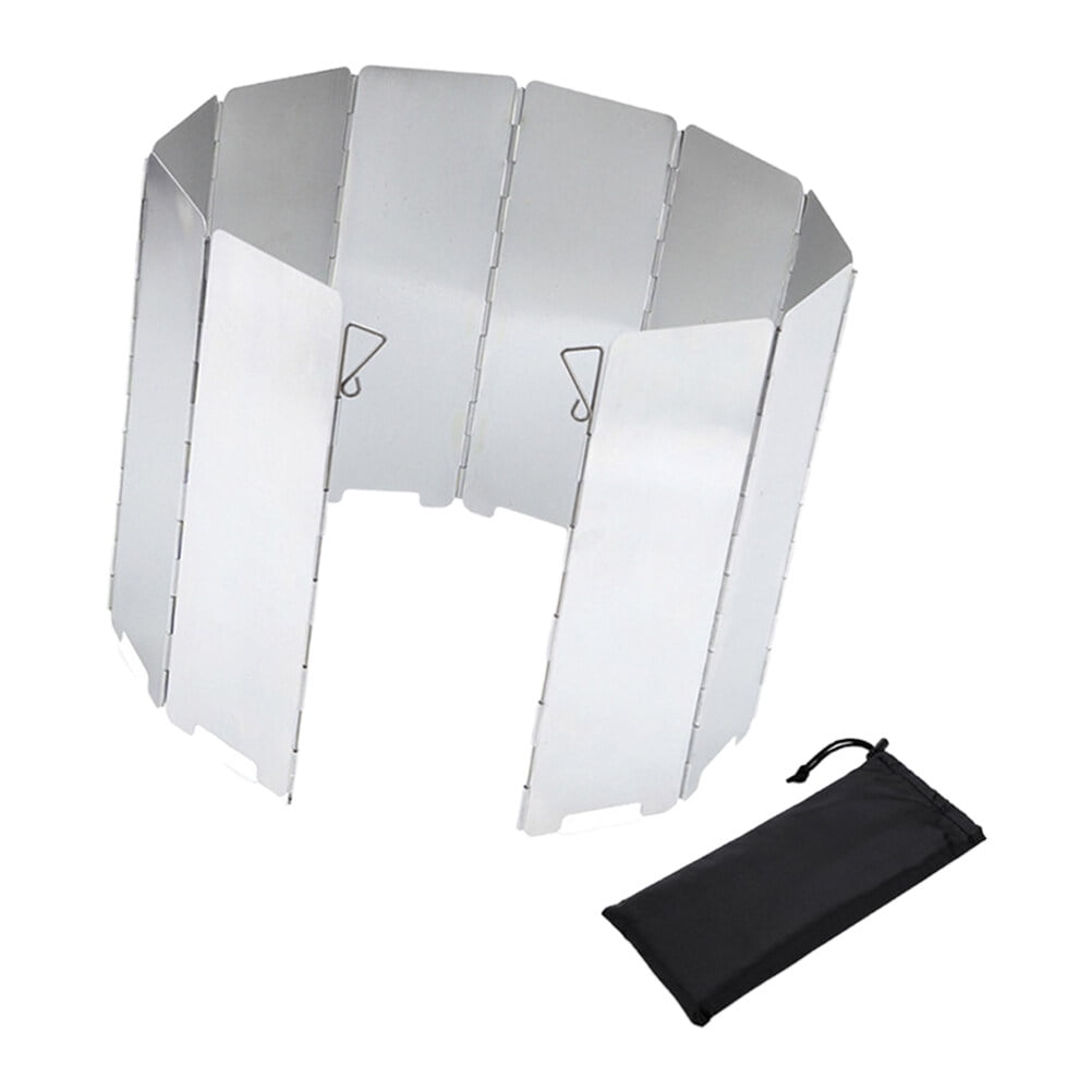 1 Set Stove Windshield Screens 9 Plates Outdoor Camping Cooking BBQ Gas