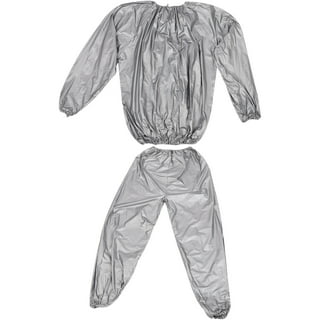 Women/Men PVC Sauna Suit Long Sleeve Elastic Cuff Top&Pants Workout Sweat  Suit