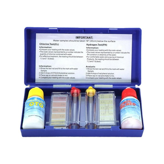 1 Set Swimming Pool Chlorine Water Quality Testing Kit Testing Box OTO Testing Water Agent Tester Bo Testing Pool Swimming