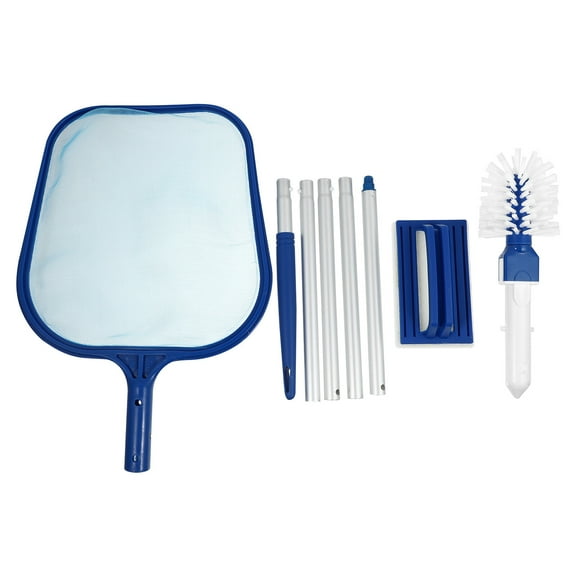 1 Set Swimming Pool Cleaning Leaf Skimmer Net and Cleaning Brush for Pools