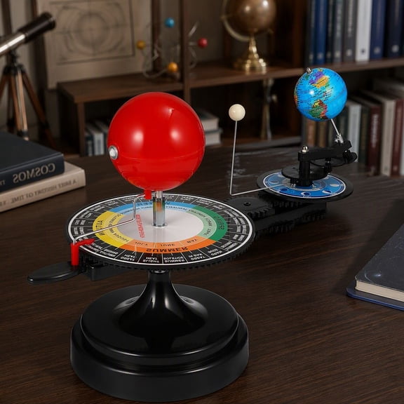 1 Set System Earth Moon Orbital Model Kit, Planetarium Science Astronomy Teaching , Rotation Model with Seasonal Plate for
